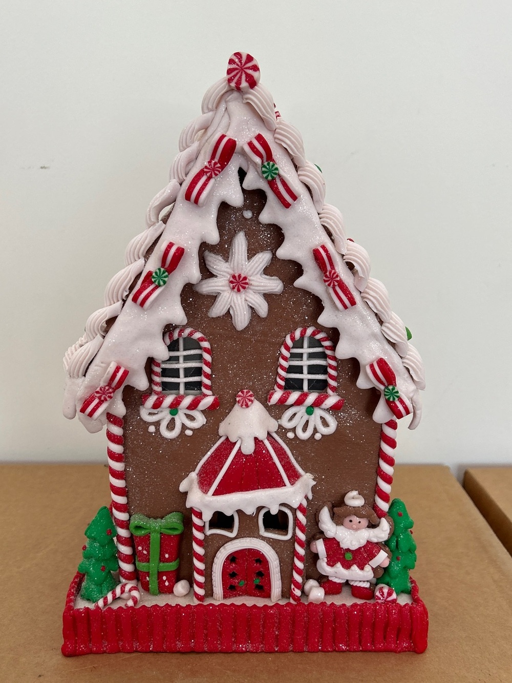 Large light up gingerbread house by Valerie